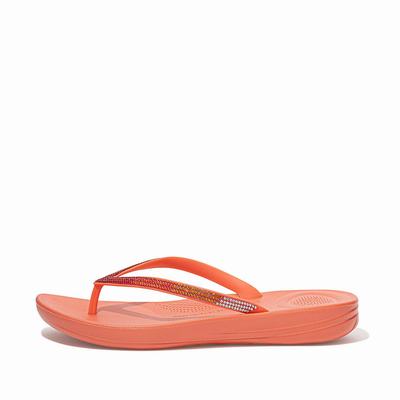 Fitflop Iqushion Ombre Sparkle - Flip Flops Damen - Koralle Rosa (KOE893750)